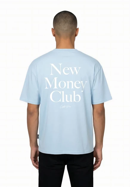 Мужская футболка Crystal Paris Money Club, голубая
