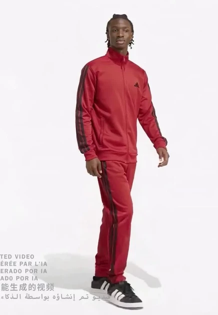Мужской костюм adidas Sportswear 3 STRIPES SET, бордовый