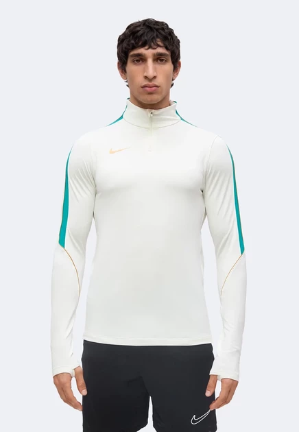 Nike Performance MEN'S SOCCER DRILL TOP - Long sleeved top - white/black/hot punch sail/rio teal/elemental gold-coloured