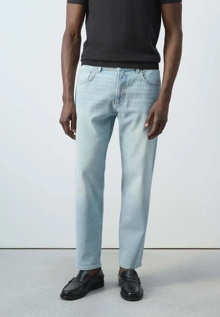 Мужские джинсы Mango Adult Tapered Fit, голубые