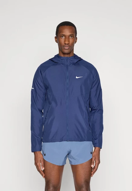 Мужская беговая куртка Nike Miler, темно-синяя