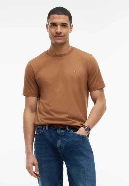 Tommy Hilfiger SEASONAL SOLID TEE CORE ESSENTIALS - Basic T-shirt - aegean sea timeless tawny