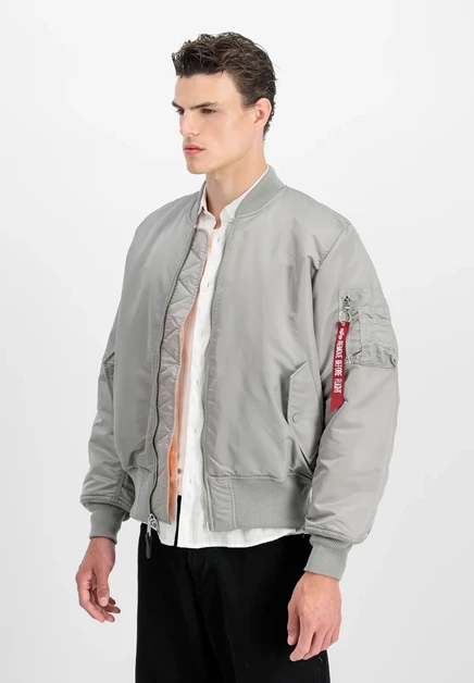 Унисекс бомбер Alpha Industries MA-1, шалфейно-серебристый
