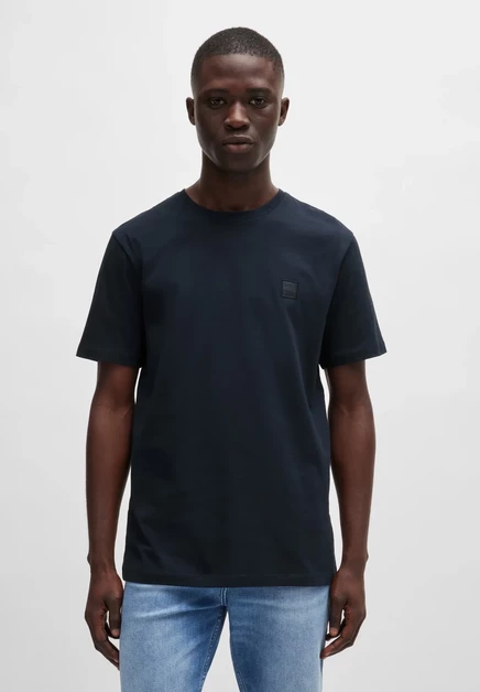 BOSS TALES - Basic T-shirt - open yellow dark blue four