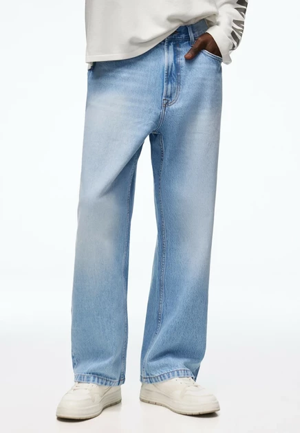 Мужские джинсы Bershka Baggy, светло-синие