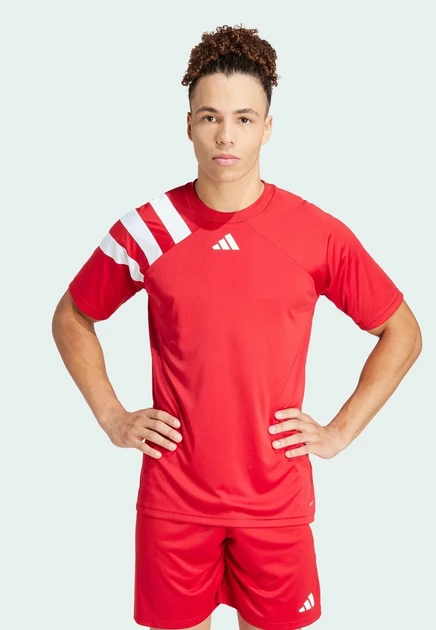 Мужская футбольная футболка adidas FORTORE 23, бело-черно-красная