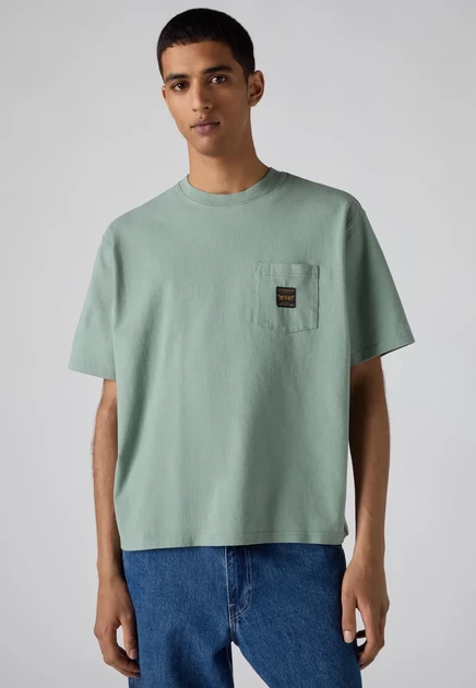 Футболка унисекс Levi’s Workwear, полосатая, сине-зелёная