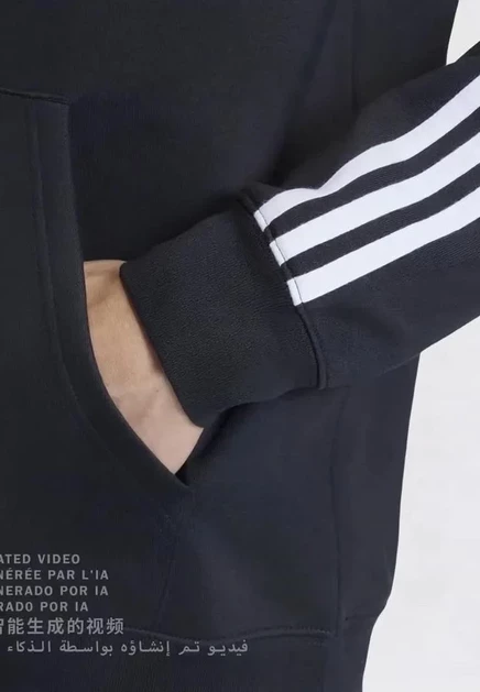 Мужское худи adidas Originals 3-Stripes, черное