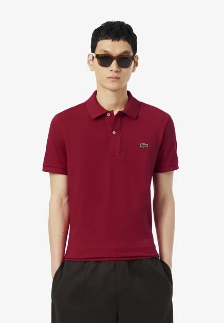 Мужское поло Lacoste PH4012_166, малиново-розовое