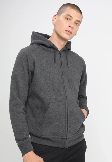 Мужское худи Urban Classics Zip Hoody, серое