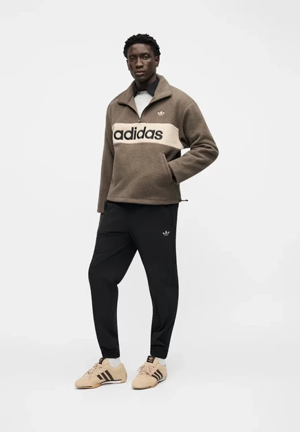 Мужская флисовая кофта adidas Originals, коричневая