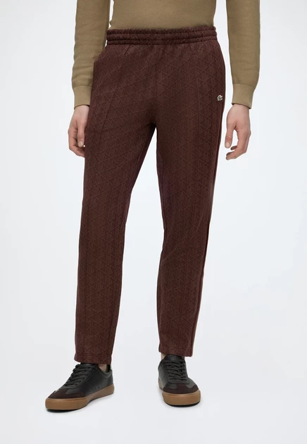 Lacoste UNISEX - Tracksuit bottoms - black/graphite mascara brown/oxalis