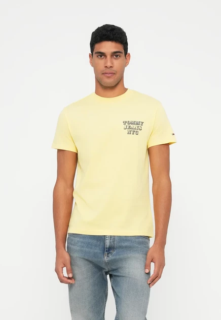 Мужская футболка Tommy Jeans Entry Bills, желто-зеленая