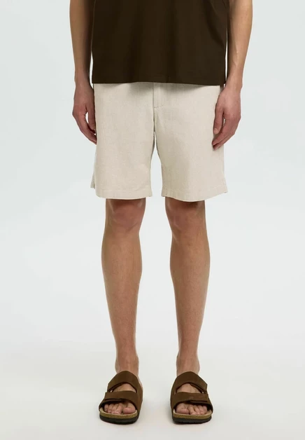 Selected Shorts - cloud dancer pure cashmere