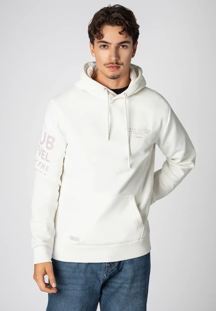 Мужское худи Sublevel Mit Print, белое