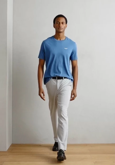 Мужская футболка Marc O'Polo Denim Logo Print, серо-голубая