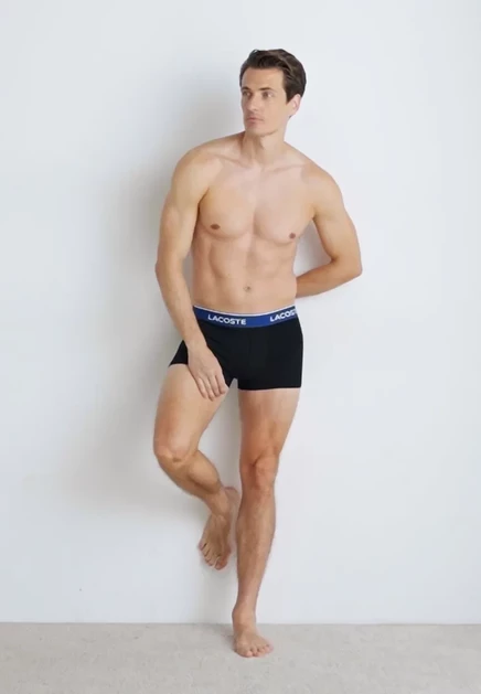 Мужские боксеры Lacoste Trunk 3 шт., черные
