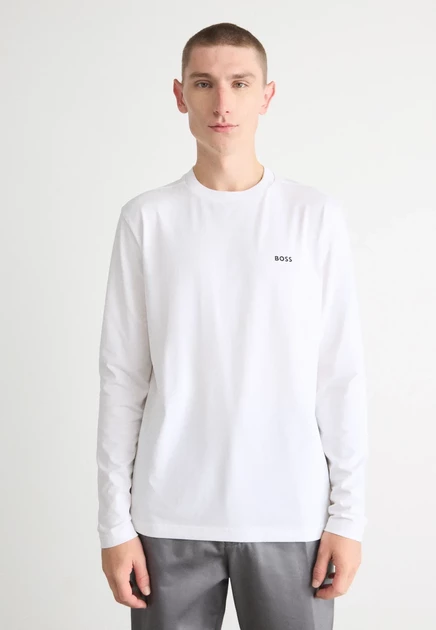 Мужской лонгслив Boss TEE LONG, белый