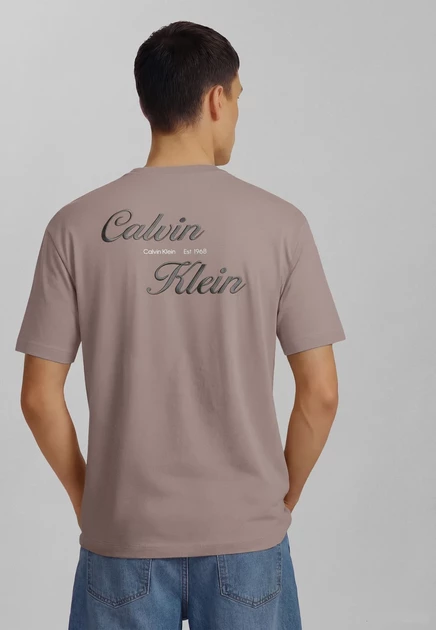 Мужская футболка Calvin Klein Jeans 30S, серо-бежевая