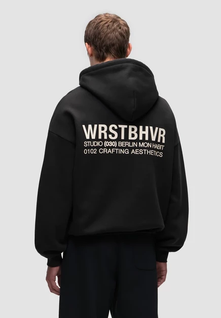 Мужское худи WRSTBHVR Studio V12, черное
