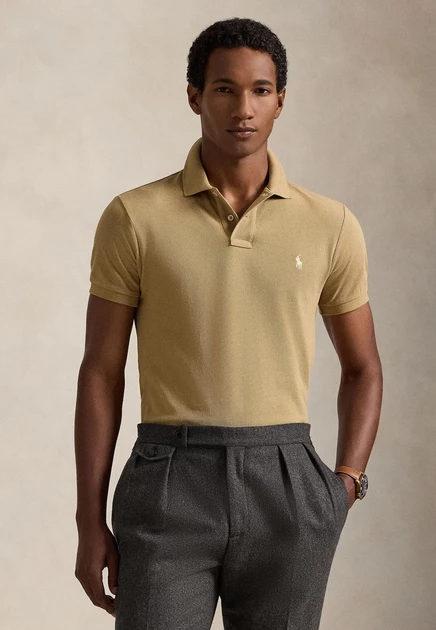 Мужское поло Polo Ralph Lauren, бежевое