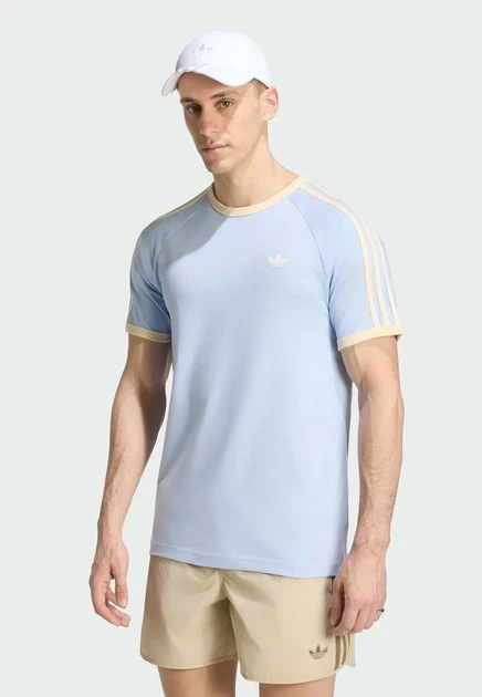 adidas Originals TEE  - Print T-shirt - warm vanilla   maroon blue dawn   warm vanilla