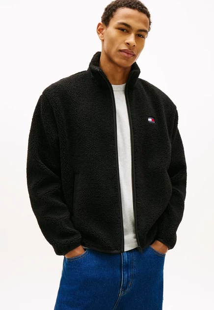 Мужская флисовая куртка Tommy Jeans Badge, чёрная