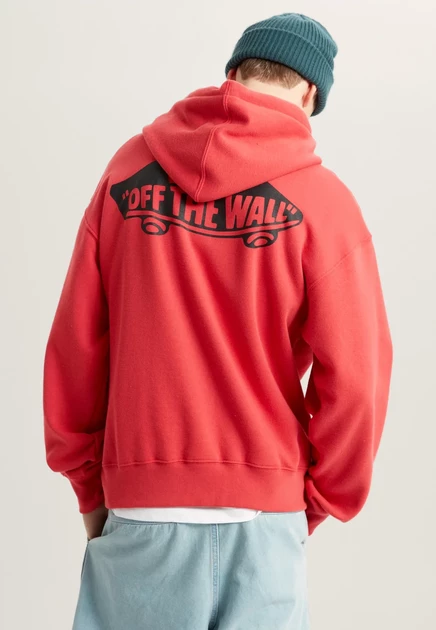 Мужское худи Vans DOUBLE STANDARD, черно-красное