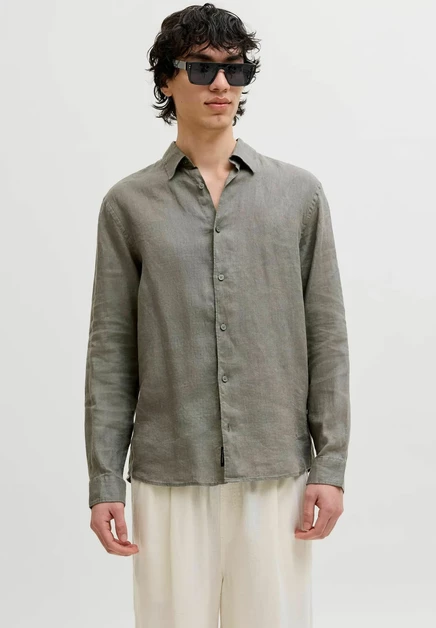 Мужская рубашка Jack & Jones JPRBLALAWRENCE, оливковая