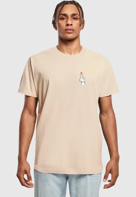 Мужская футболка Mister Tee Love Sign 2.0, бело-песочная