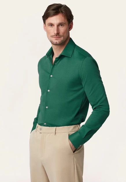 Мужская рубашка Labfresh Non-Iron Stretch Slim, морская зеленая