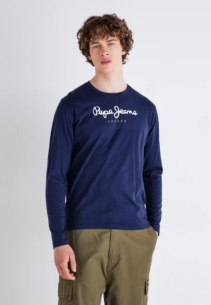 Мужской лонгслив Pepe Jeans Eggo, бело-синий