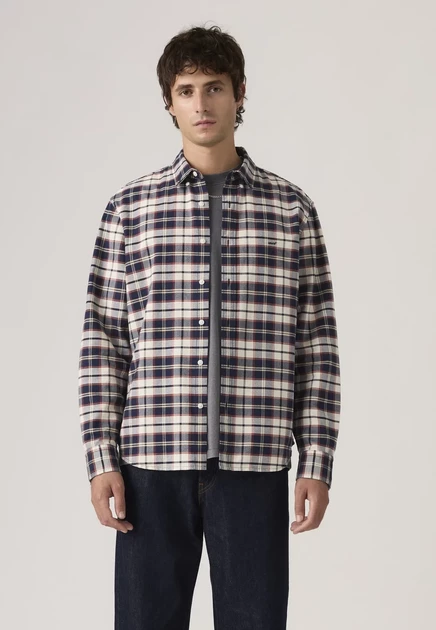 Levi's® AUTHENTIC BUTTON DOWN - Shirt - true blue atila plaid dress blues