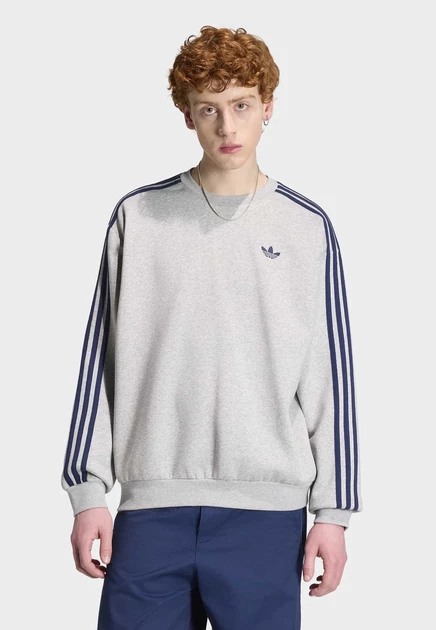 Мужской свитшот adidas Originals Crew, серый/темно-синий