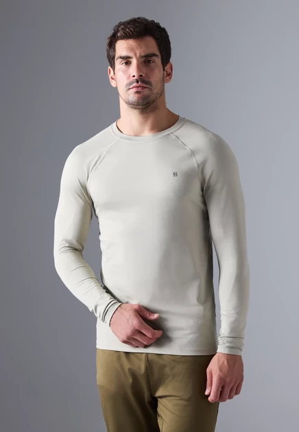 Мужской лонгслив Pier One Sport Essential, бежевый