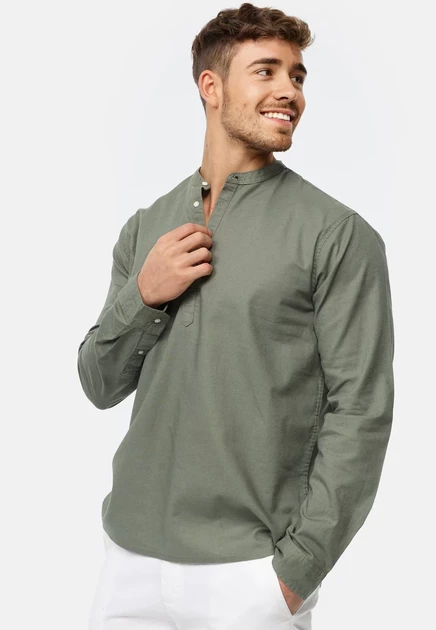 INDICODE JEANS LANGARM WAYLON - Shirt - otter agave green