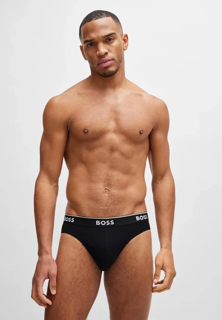 Мужские трусы-брифы Boss Power, 3 шт., черные