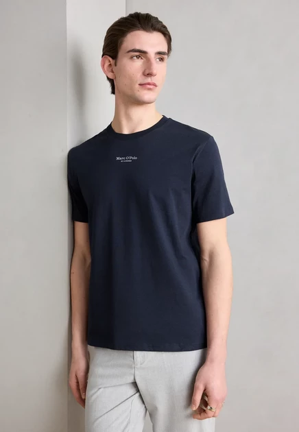 Мужская футболка Marc O'Polo Logo Print, темно-синяя