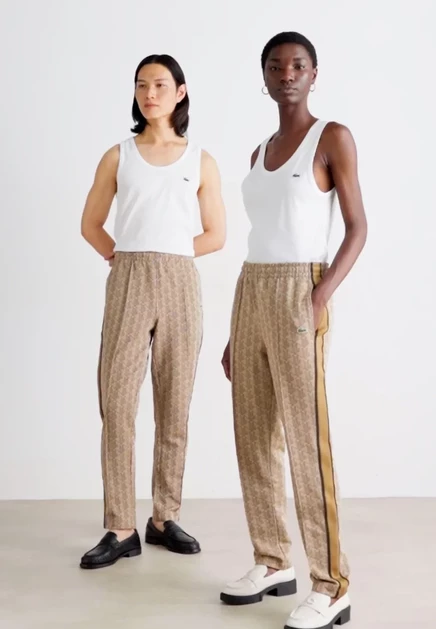 Унисекс спортивные брюки Lacoste, круассан/печенье