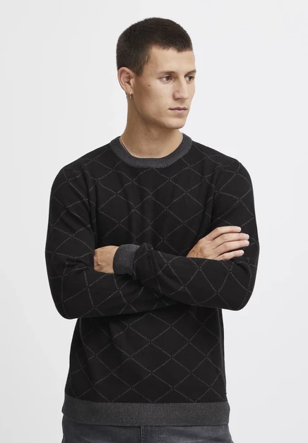 Мужской джемпер Blend BHNISON FINE KNIT, черный
