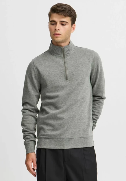 Casual Friday CFSEBASTIAN TROYER - Sweatshirt - major brown pewter mix