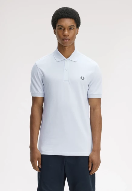 Мужское поло Fred Perry, пыльно-синее/лаврово-зелёное