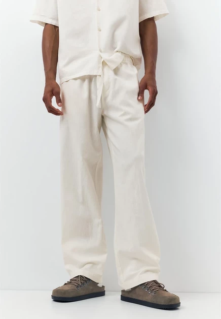 Мужские брюки Pull&Bear Rustic, белые