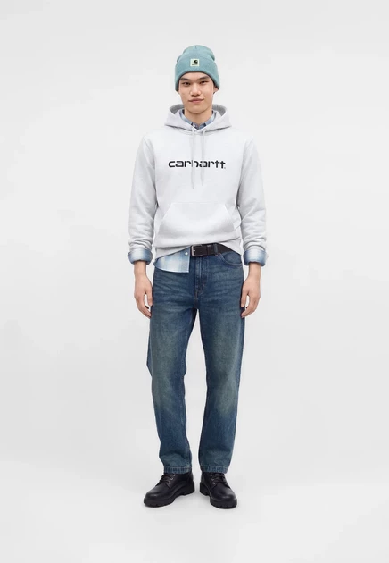 Мужское худи Carhartt WIP Hooded, серо-графитовое