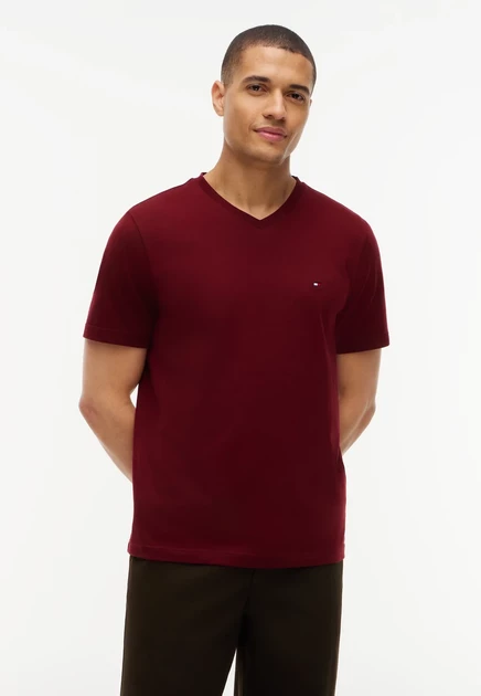 Мужская футболка Tommy Hilfiger Essentials, бордовая