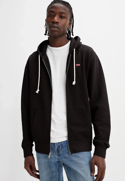 Мужская толстовка на молнии Levi's The Original, чёрная