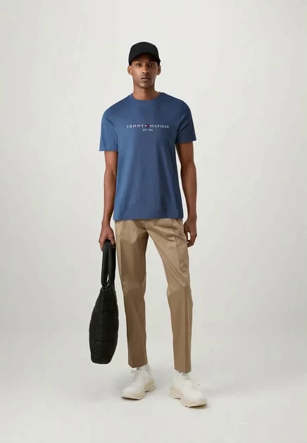 Мужская футболка Tommy Hilfiger Basic, голубая