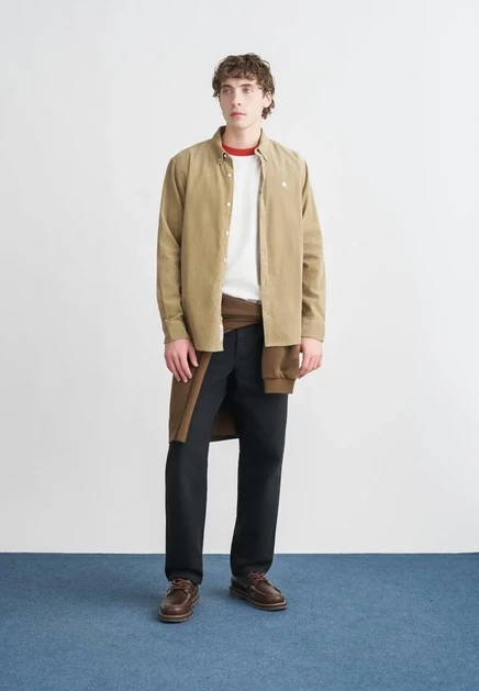 Мужская рубашка Carhartt WIP Madison, вельветовая, коричневая