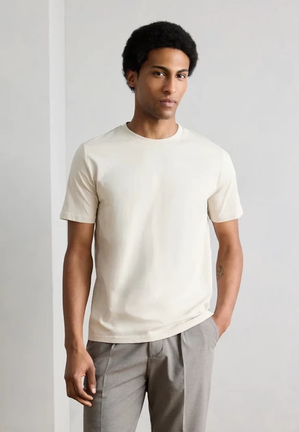Мужская футболка Marc O'Polo Logo Print, бежевая