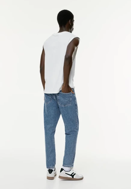 Мужские зауженные джинсы Pull&Bear Standard, темно-синие